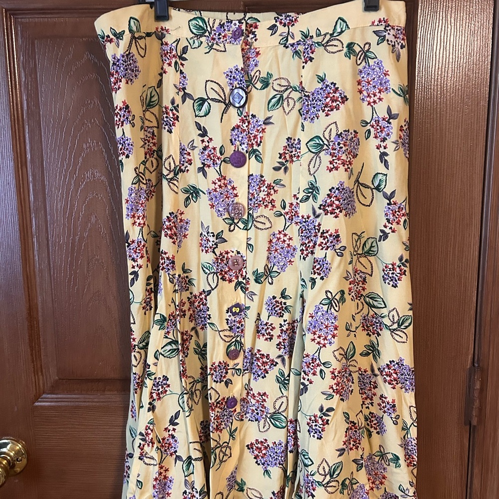 Floral Yellow Skirt